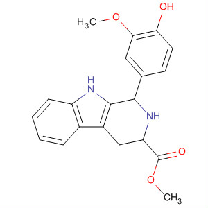 1H-Pyrido[3,4-b]indole-3-carboxylic acid,2,3,4,9-tetrahydro-1-(4-hydroxy-3-methoxyphenyl)-, methyl ester, cis-
