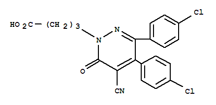1(6H)-pyridazinebutanoic acid, 3,4-bis(4-chlorophenyl)-5-cyano-6-oxo-