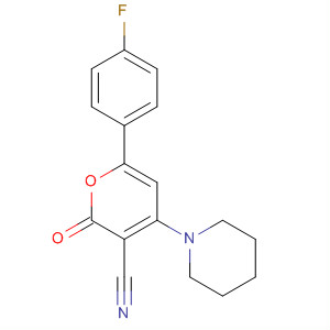 2H-Pyran-3-carbonitrile, 6-(4-fluorophenyl)-2-oxo-4-(1-piperidinyl)-