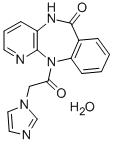 6H-Pyrido(2,3-b)(1,4)benzodiazepin-6-one, 5,11-dihydro-11-(1H-imidazol -1-ylacetyl)-, hydrate