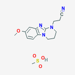 3-(8-methoxy-3,4-dihydropyrimido[1,2-a]benzimidazol-1(2H)-yl)propanenitrile methanesulfonate