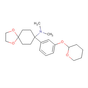 1,4-Dioxaspiro[4.5]decan-8-amine,N,N-dimethyl-8-[3-[(tetrahydro-2H-pyran-2-yl)oxy]phenyl]-