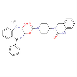 1-Piperidinecarboxylic acid, 4-(1,4-dihydro-2-oxo-3(2H)-quinazolinyl)-,2,3-dihydro-1-methyl-2-oxo-5-phenyl-1H-1,4-benzodiazepin-3-yl ester
