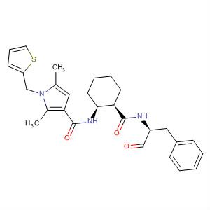 1H-Pyrrole-3-carboxamide,N-[(1S,2R)-2-[[[(1S)-1-formyl-2-phenylethyl]amino]carbonyl]cyclohexyl]-2,5-dimethyl-1-(2-thienylmethyl)-