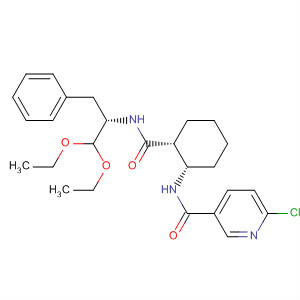 3-Pyridinecarboxamide,6-chloro-N-[(1S,2R)-2-[[[(1S)-2,2-diethoxy-1-(phenylmethyl)ethyl]amino]carbonyl]cyclohexyl]-