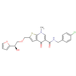 Thieno[2,3-b]pyridine-5-carboxamide,N-[(4-chlorophenyl)methyl]-2-[[(2R)-2-(2-furanyl)-2-hydroxyethoxy]methyl]-4,7-dihydro-7-methyl-4-oxo-