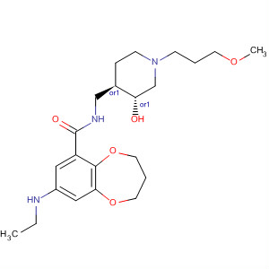 2H-1,5-Benzodioxepin-6-carboxamide,8-(ethylamino)-3,4-dihydro-N-[[(3R,4R)-3-hydroxy-1-(3-methoxypropyl)-4-piperidinyl]methyl]-, rel-
