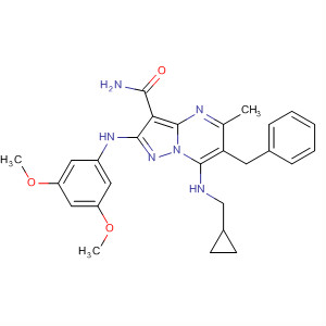 Pyrazolo[1,5-a]pyrimidine-3-carboxamide,7-[(cyclopropylmethyl)amino]-2-[(3,5-dimethoxyphenyl)amino]-5-methyl-6-(phenylmethyl)-