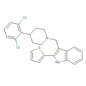 1H-Indole, 3-[[4-(2,6-dichlorophenyl)-1-piperidinyl]methyl]-2-(2-thienyl)-