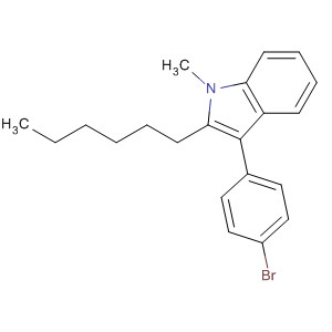 1H-Indole, 3-(4-bromophenyl)-2-hexyl-1-methyl-