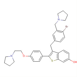 Benzo[b]thiophene-6-ol,3-[[4-bromo-3-(1-pyrrolidinylmethyl)phenyl]methyl]-2-[4-[2-(1-pyrrolidinyl)ethoxy]phenyl]-