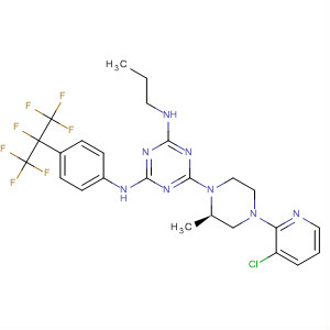1,3,5-Triazine-2,4-diamine,6-[(2R)-4-(3-chloro-2-pyridinyl)-2-methyl-1-piperazinyl]-N-propyl-N'-[4-[1,2,2,2-tetrafluoro-1-(trifluoromethyl)ethyl]phenyl]-