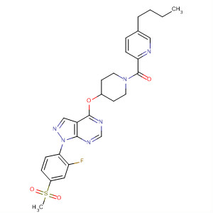 Piperidine,1-[(5-butyl-2-pyridinyl)carbonyl]-4-[[1-[2-fluoro-4-(methylsulfonyl)phenyl]-1H-pyrazolo[3,4-d]pyrimidin-4-yl]oxy]-