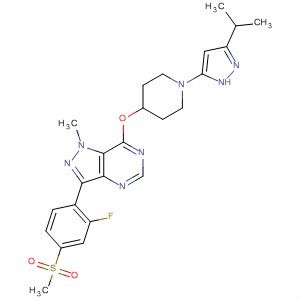 1H-Pyrazolo[4,3-d]pyrimidine,3-[2-fluoro-4-(methylsulfonyl)phenyl]-1-methyl-7-[[1-[3-(1-methylethyl)-1,2,4-oxadiazol-5-yl]-4-piperidinyl]oxy]-