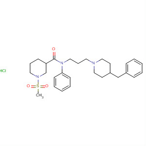 3-Piperidinecarboxamide,1-(methylsulfonyl)-N-phenyl-N-[3-[4-(phenylmethyl)-1-piperidinyl]propyl]-,monohydrochloride