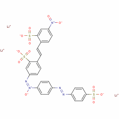 trilithium 2-[2-(4-nitro-2-sulphonatophenyl)vinyl]-5-[[4-[(4-sulphonatophenyl)azo]phenyl]-O,N,N-azoxy]benzenesulphonate