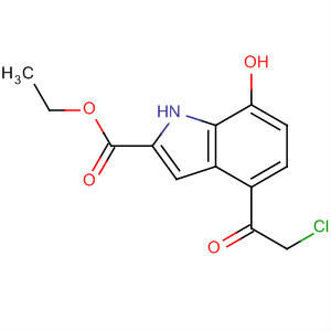 1H-Indole-2-carboxylic acid, 4-(chloroacetyl)-7-hydroxy-, ethyl ester