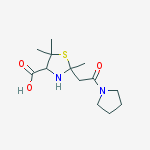 2,5,5-trimethyl-2-(2-oxo-2-pyrrolidin-1-yl-ethyl)thiazolidine-4-carbox ylic acid