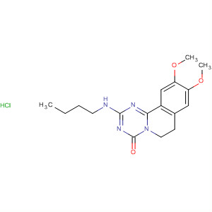 4H-1,3,5-Triazino[2,1-a]isoquinolin-4-one,2-(butylamino)-6,7-dihydro-9,10-dimethoxy-, monohydrochloride