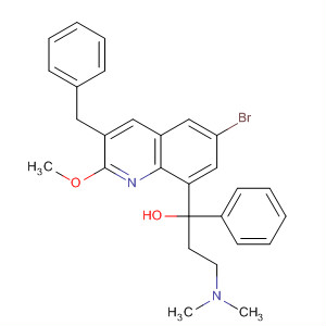 8-Quinolinemethanol,6-bromo-a-[2-(dimethylamino)ethyl]-2-methoxy-a-phenyl-3-(phenylmethyl)-