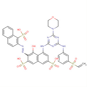 2,7-Naphthalenedisulfonic acid,5-[[4-[[3-(ethenylsulfonyl)phenyl]amino]-6-(4-morpholinyl)-1,3,5-triazin-2-yl]amino]-4-hydroxy-3-[(1-sulfo-2-naphthalenyl)azo]-