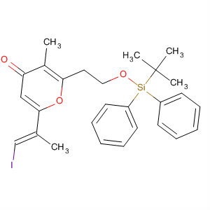4H-Pyran-4-one,2-[2-[[(1,1-dimethylethyl)diphenylsilyl]oxy]ethyl]tetrahydro-6-[(1E)-2-iodo-1-methylethenyl]-3-methyl-, (2R,3S,6R)-