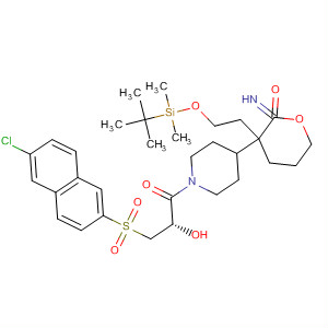 Piperidine,1-[(2S)-3-[(6-chloro-2-naphthalenyl)sulfonyl]-2-hydroxy-1-oxopropyl]-4-[3-[2-[[(1,1-dimethylethyl)dimethylsilyl]oxy]ethyl]tetrahydro-2-oxo-1(2H)-pyrimidinyl]-