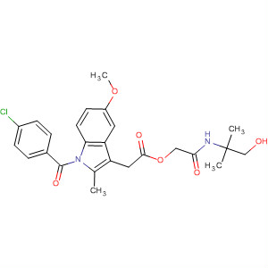 1H-Indole-3-acetic acid, 1-(4-chlorobenzoyl)-5-methoxy-2-methyl-,2-[(2-hydroxy-1,1-dimethylethyl)amino]-2-oxoethyl ester