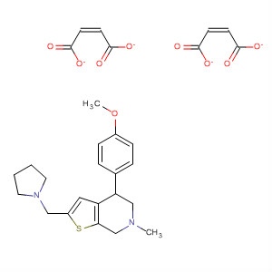 Thieno[2,3-c]pyridine,4,5,6,7-tetrahydro-4-(4-methoxyphenyl)-6-methyl-2-(1-pyrrolidinylmethyl)-, (2Z)-2-butenedioate (1:2)