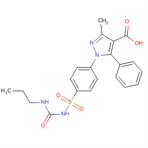 1H-Pyrazole-4-carboxylic acid,3-methyl-5-phenyl-1-[4-[[[(propylamino)carbonyl]amino]sulfonyl]phenyl]-