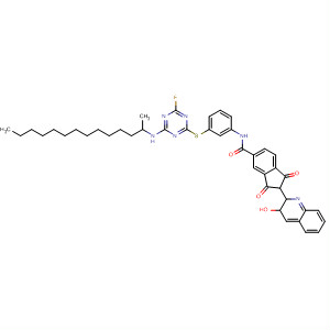 1H-Indene-5-carboxamide,N-[3-[[4-fluoro-6-(sec-tetradecylamino)-1,3,5-triazin-2-yl]thio]phenyl]-2,3-dihydro-2-(3-hydroxy-2-quinolinyl)-1,3-dioxo-