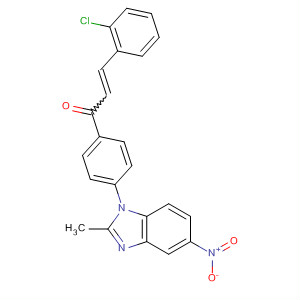 2-Propen-1-one,3-(2-chlorophenyl)-1-[4-(2-methyl-5-nitro-1H-benzimidazol-1-yl)phenyl]-
