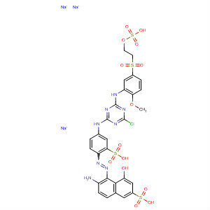 2-Naphthalenesulfonic acid,6-amino-5-[[4-[[4-chloro-6-[[2-methoxy-5-[[2-(sulfooxy)ethyl]sulfonyl]phenyl]amino]-1,3,5-triazin-2-yl]amino]-2-sulfophenyl]azo]-4-hydroxy-,trisodium salt