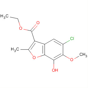 3-Benzofurancarboxylic acid, 6-chloro-4-hydroxy-5-methoxy-2-methyl-,ethyl ester