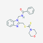 2-[(1-{[(phenylcarbonyl)amino]methyl}-1H-benzimidazol-2-yl)methyl]morpholine-4-carbodithioate