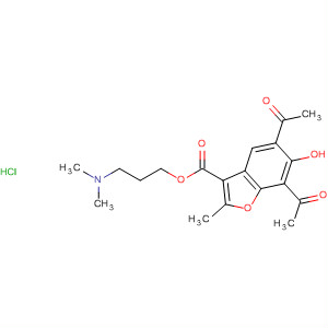 3-Benzofurancarboxylic acid, 4,6-diacetyl-5-hydroxy-2-methyl-,3-(dimethylamino)propyl ester, hydrochloride