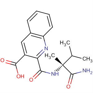 3-Quinolinecarboxylic acid,2-[[[1-(aminocarbonyl)-1,2-dimethylpropyl]amino]carbonyl]-, (R)-