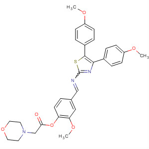 4-Morpholineacetic acid,4-[[[4,5-bis(4-methoxyphenyl)-2-thiazolyl]imino]methyl]-2-methoxyphenylester