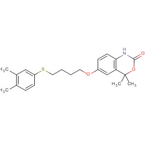2H-3,1-Benzoxazin-2-one,6-[4-[(3,4-dimethylphenyl)thio]butoxy]-1,4-dihydro-4,4-dimethyl-