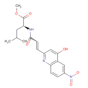 L-Leucine, N-[3-(4-hydroxy-6-nitro-2-quinolinyl)-1-oxo-2-propenyl]-,methyl ester
