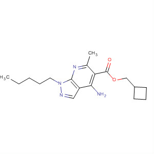 1H-Pyrazolo[3,4-b]pyridine-5-carboxylic acid,4-amino-6-methyl-1-pentyl-, cyclobutylmethyl ester