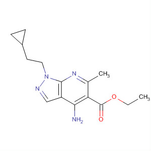 1H-Pyrazolo[3,4-b]pyridine-5-carboxylic acid,4-amino-1-(2-cyclopropylethyl)-6-methyl-, ethyl ester