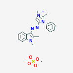3-[(1,2-dimethyl-1H-indol-3-yl)azo]-1,5-dimethyl-2-phenyl-1H-pyrazolium methyl sulphate