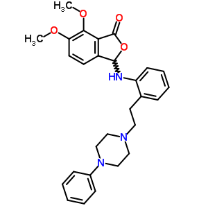 6,7-dimethoxy-3-({2-[2-(4-phenylpiperazin-1-yl)ethyl]phenyl}amino)-2-benzofuran-1(3H)-one