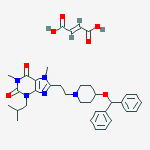 8-[2-(4-benzhydryloxypiperidin-1-yl)ethyl]-1,7-dimethyl-3-(2-methylpropyl)purine-2,6-dione;(e)-but-2-enedioic Acid
