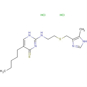 4(1H)-Pyrimidinethione,2-[[2-[[(5-methyl-1H-imidazol-4-yl)methyl]thio]ethyl]amino]-5-pentyl-,dihydrochloride