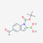 1H-Indole-1-carboxylic acid, 2-borono-5-formyl-, 1-(1,1-dimethylethyl) ester
