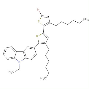 9H-Carbazole, 3-(5'-bromo-3',4-dihexyl[2,2'-bithiophen]-5-yl)-9-ethyl-