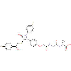 D-Alanine,N-[2-[4-[(2R,3R)-1-(4-fluorophenyl)-3-[[2-(4-fluorophenyl)-2-hydroxyethyl]thio]-4-oxo-2-azetidinyl]phenoxy]acetyl]glycyl-