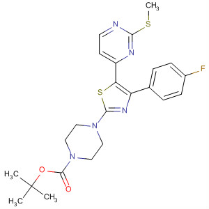 1-Piperazinecarboxylic acid,4-[4-(4-fluorophenyl)-5-[2-(methylthio)-4-pyrimidinyl]-2-thiazolyl]-,1,1-dimethylethyl ester